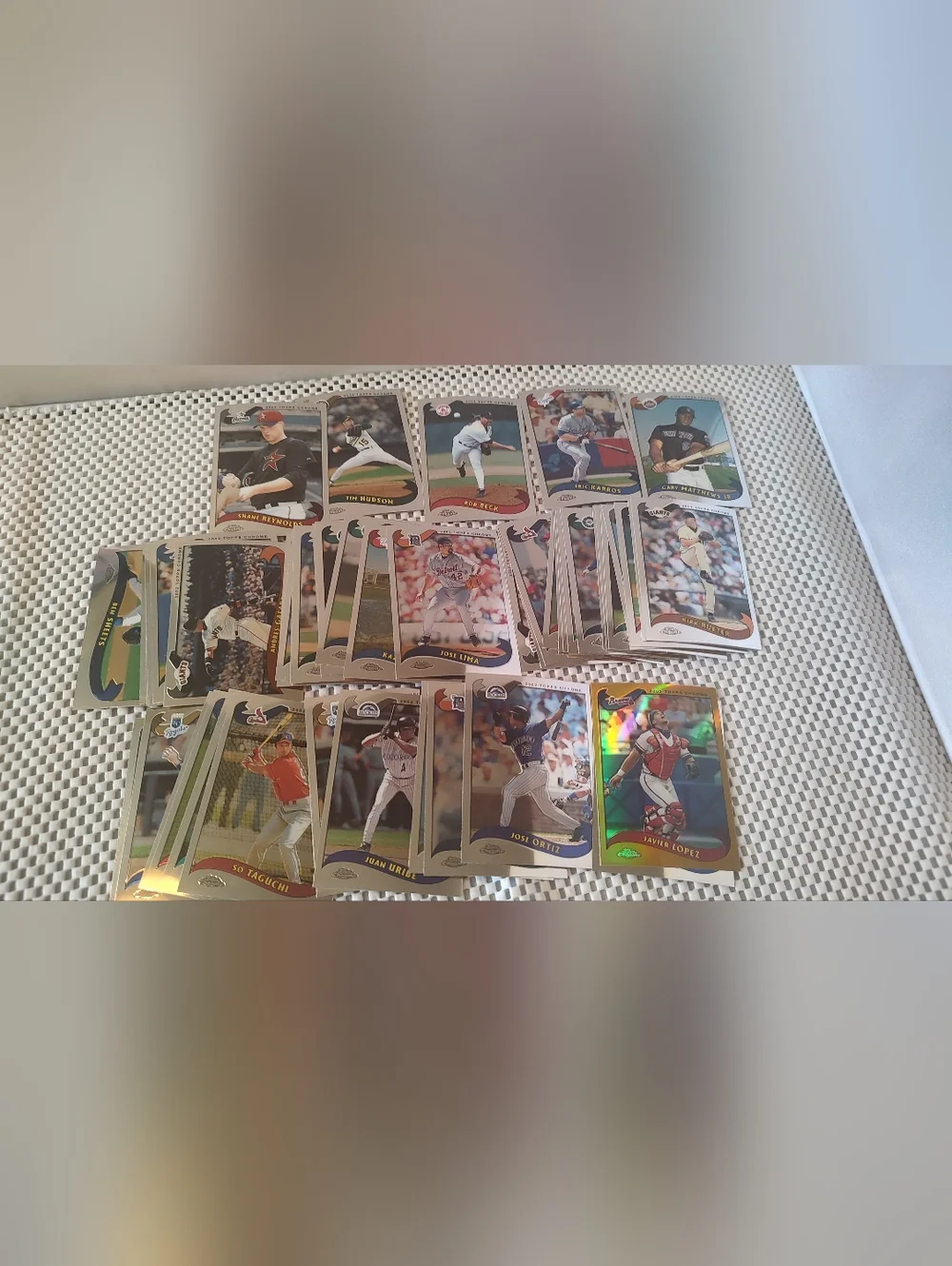 50 Topps Chrome Baseball Trading Cards As shown